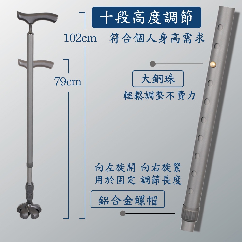 【HoHoCane 好好杖】實木握把避震站立式拐杖 站立式手杖 (有避震器)-細節圖5
