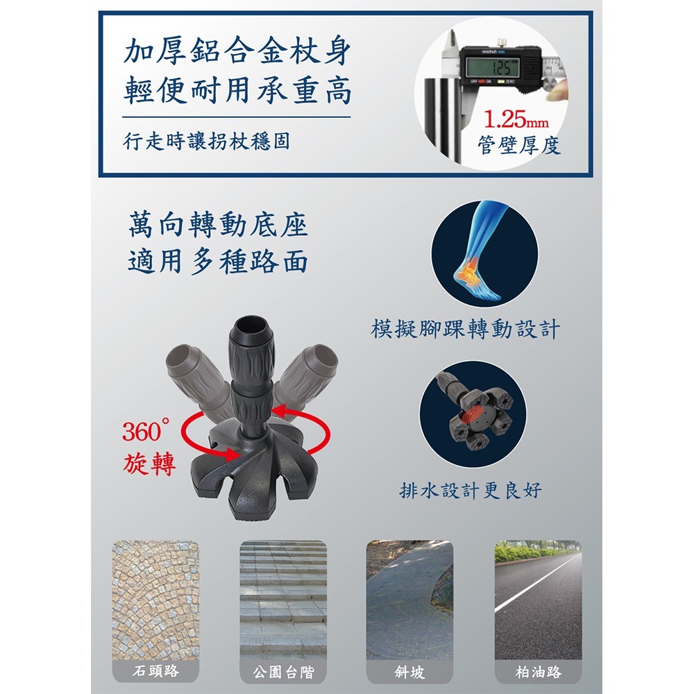 【HoHoCane 好好杖】實木握把避震站立式拐杖 站立式手杖 (有避震器)-細節圖6