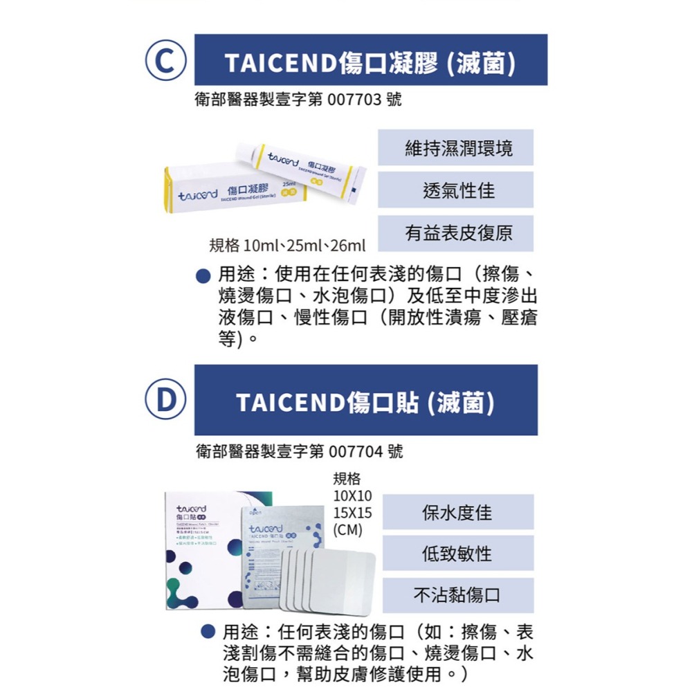 【TAICEND 泰陞】人工皮 傷口貼 10x10cm (單片)-細節圖5