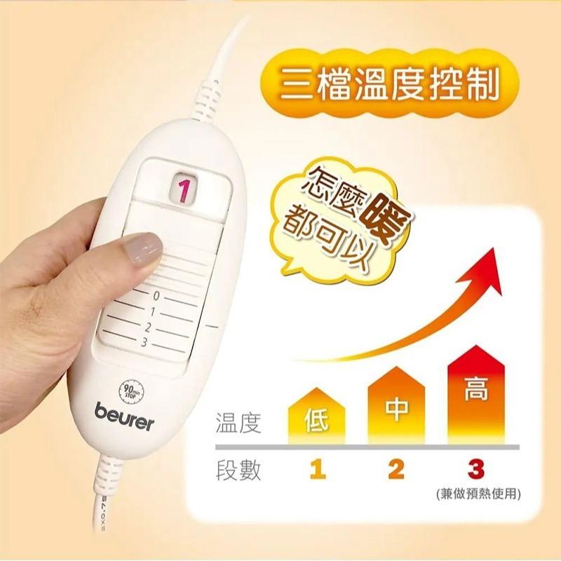 【德國博依beurer】床墊型電毯 單人長效型 TS23-細節圖4