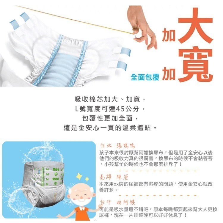 【金安心】超值全功能 成人紙尿褲 M號 96片/箱 (16片/包x6包) 成箱價優惠-細節圖5