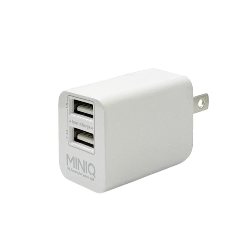 【MINI Q】智慧型USB急速充電器 變壓器 (雙孔USB 2.4A) AC-DK46T-細節圖2