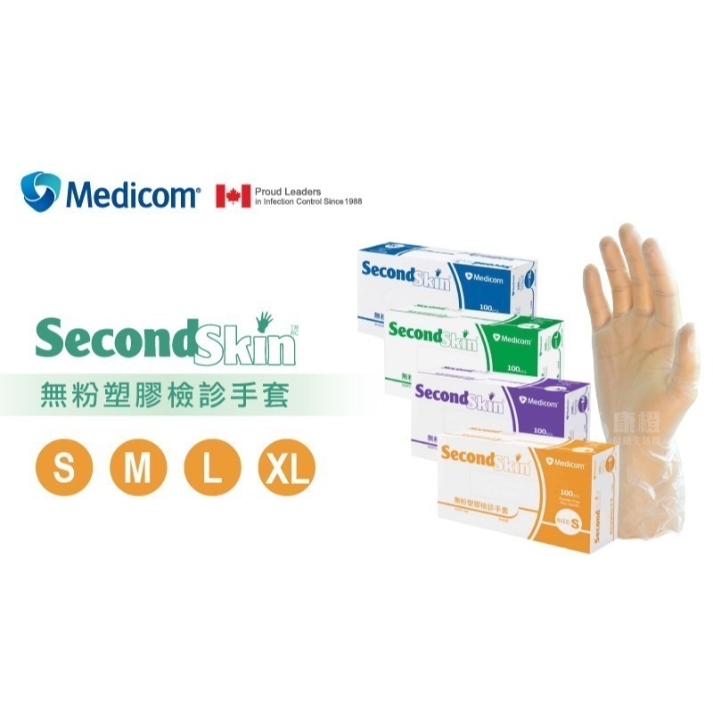 【Medicom麥迪康】PVC無粉塑膠檢診手套 S/M/L/XL (100入/盒)-細節圖3