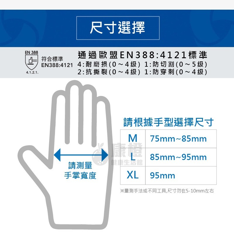 【Medicom麥迪康】多用途耐磨安全手套 1152D (防割 耐磨 防護手套 工作手套)-細節圖9