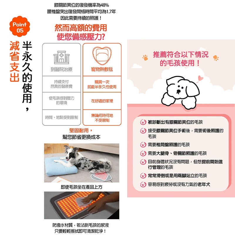 Ciriuspet 近紅外線 寵物 愛心熱敷毯 (韓國原裝)-細節圖7