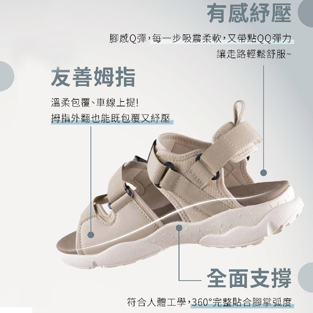 【USTINI 我挺你健康鞋】Z Way任我穿涼鞋拖鞋 黑芝麻 (涼拖鞋 涼鞋)-細節圖4