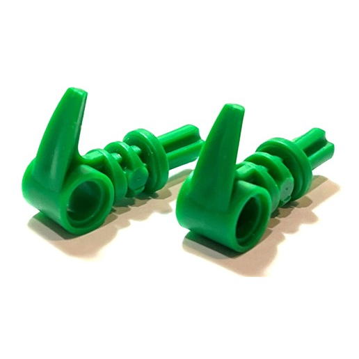 二手樂高 LEGO 牙齒 齒 生化戰士 Bionicle 綠色 平光銀 一組2個 42074-規格圖1