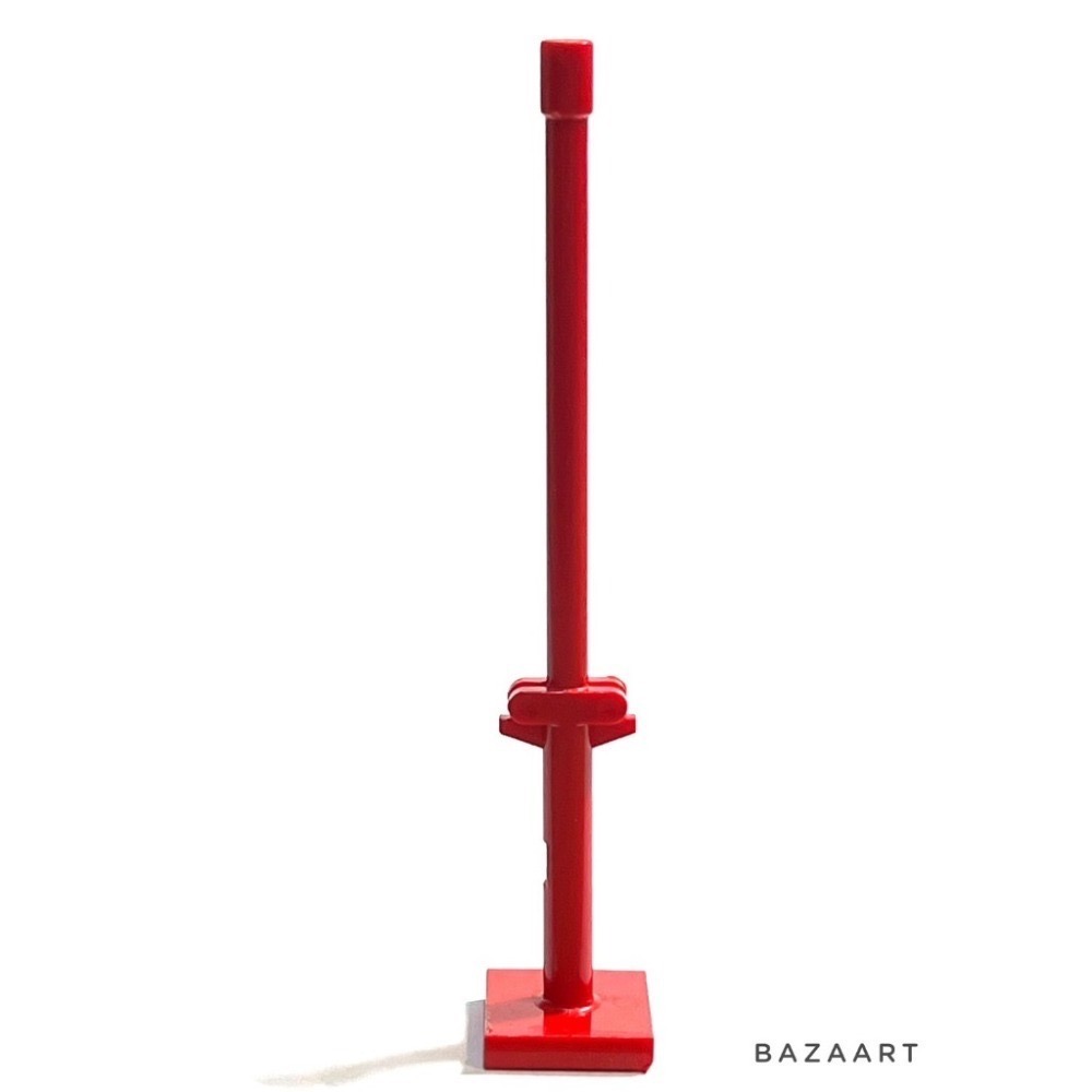 二手樂高 LEGO 船桿 桅杆 船桿 旗桿 支架 紅色 黑色 鯊魚籠灣 海盜 絕版 官兵 6558 4319 4319-規格圖1