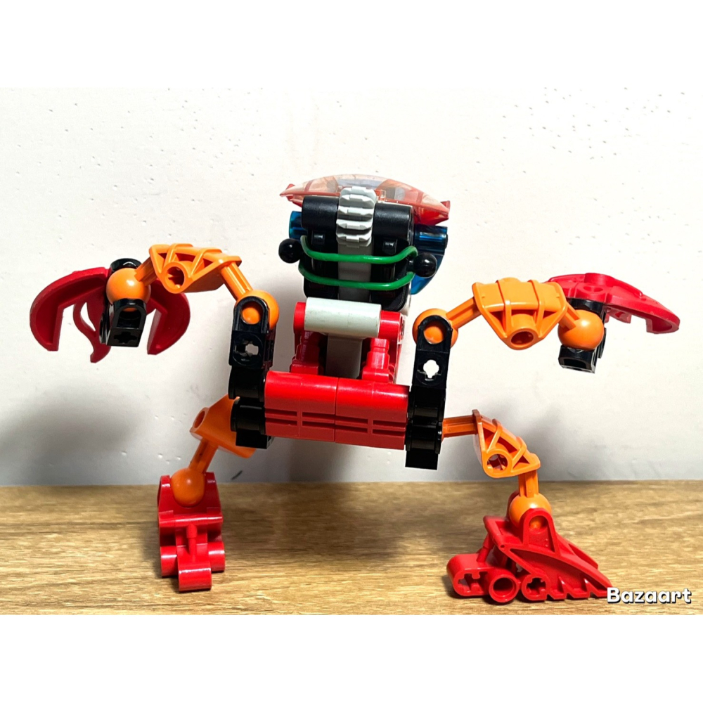 二手樂高 LEGO 布洛獸 Pahrak 生化戰士 Bionicle 換面具 無缺件 無盒書 8563-細節圖2