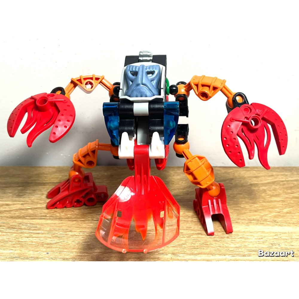 二手樂高 LEGO 布洛獸 Pahrak 生化戰士 Bionicle 換面具 無缺件 無盒書 8563-細節圖3