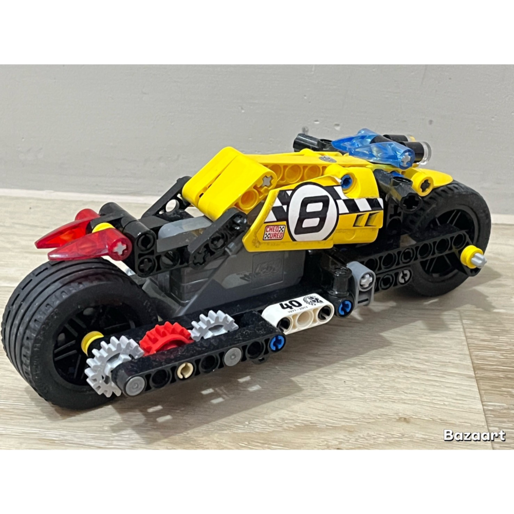 二手樂高 LEGO 特技摩托車 無盒子 無說明書 42058-細節圖2