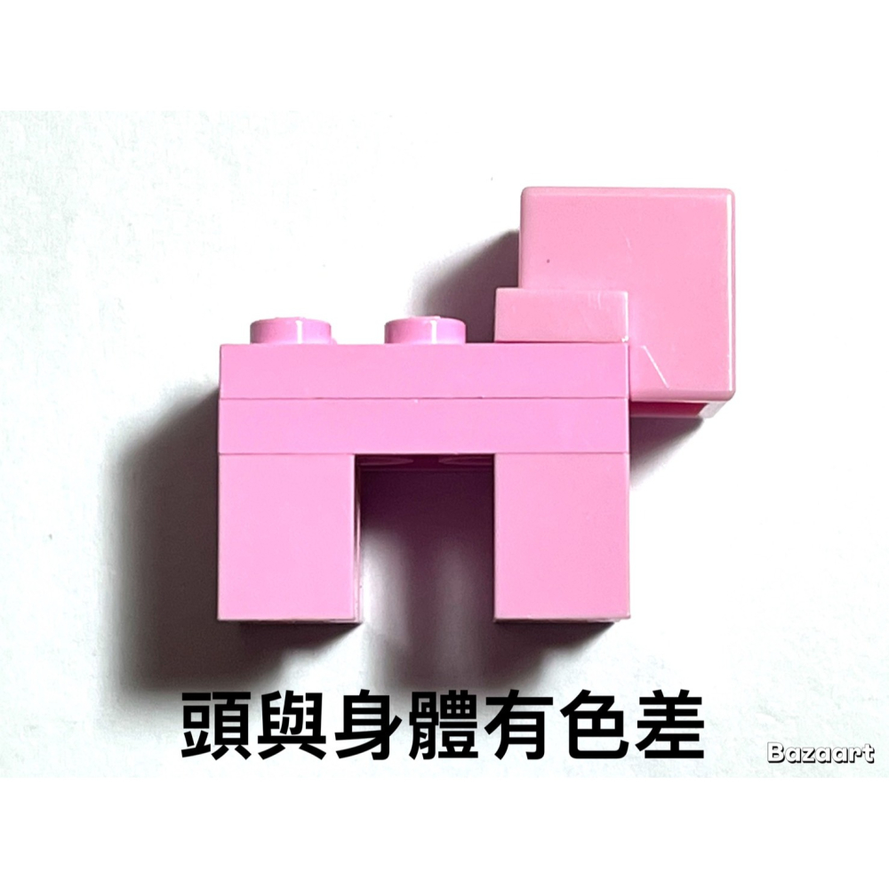二手樂高 LEGO 豬 小豬 麥塊 創世神 21161 21160 minepig03b 19727pb011-細節圖2