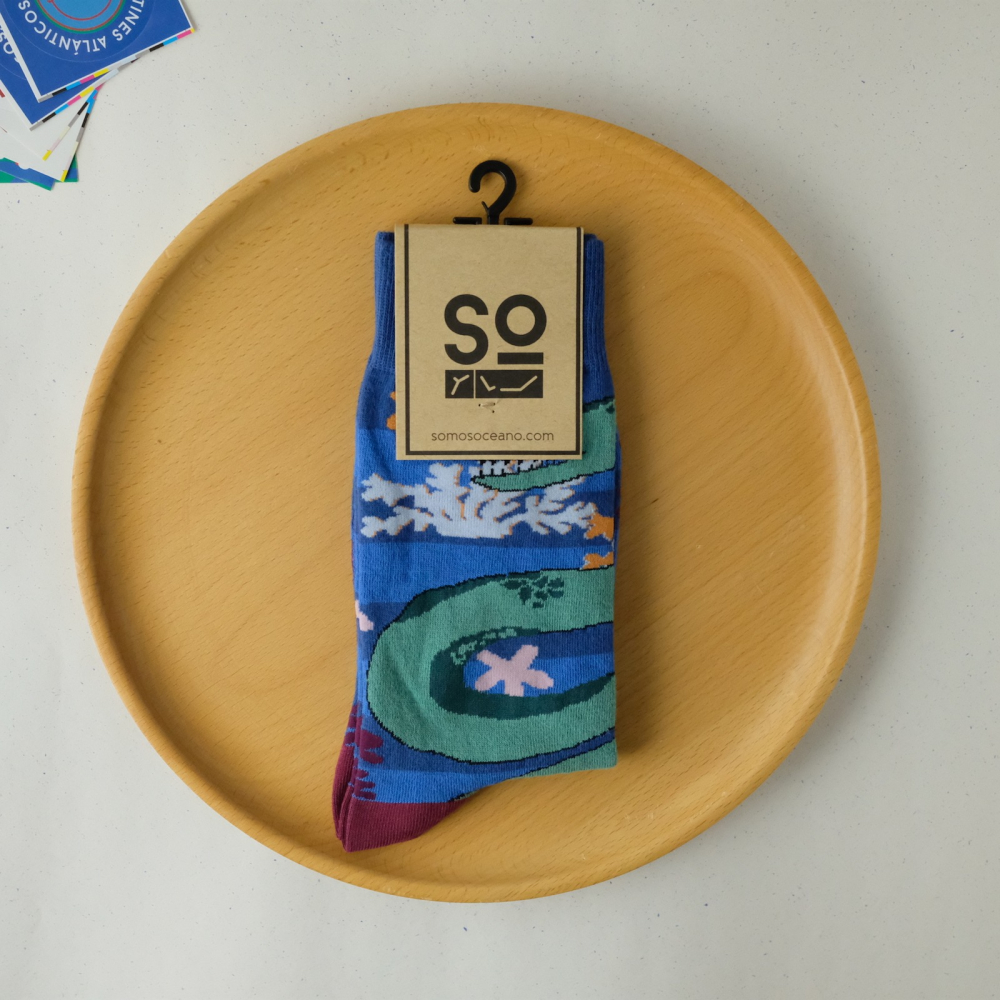 【官方正品現貨在台】SomosOcéano 西班牙加利西亞設計襪 歐洲製 海洋系 Morena 海鰻 精梳棉襪-細節圖5