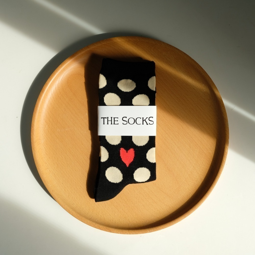 【日本大阪 THE SOCKS_love 圓點襪】日本製 日本襪子 設計襪子 圓點點 棉襪 襪子 官方正品現貨在台-細節圖2