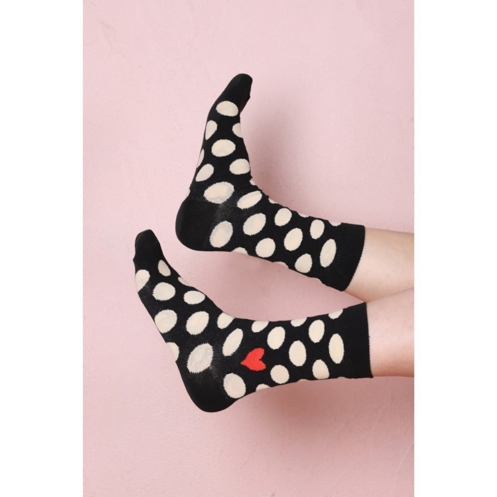【日本大阪 THE SOCKS_love 圓點襪】日本製 日本襪子 設計襪子 圓點點 棉襪 襪子 官方正品現貨在台-細節圖3