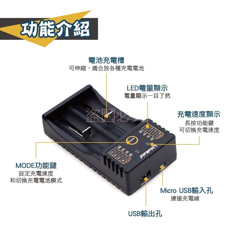 🔥台灣發貨🔥LiitoKala鋰電池充電器 單槽/雙槽/四槽 電池充電 智能充電器 萬能充電器 電池充電器多功能充電-細節圖3