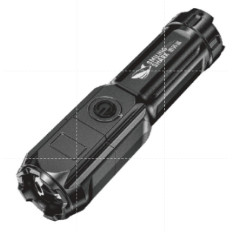 微笑鯊調焦手電筒 (附USB充電線*1)