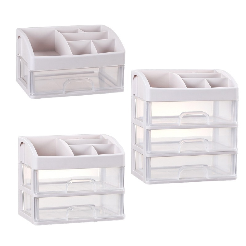 🔥大容量收納🔥桌面多層收納架 化妝品收納盒 文具收納 桌面多功能收納架 浴室置物架 桌面收納 臥室收納 透明抽屜-細節圖2