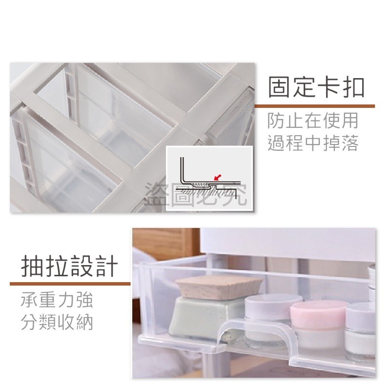 🔥大容量收納🔥桌面多層收納架 化妝品收納盒 文具收納 桌面多功能收納架 浴室置物架 桌面收納 臥室收納 透明抽屜-細節圖4