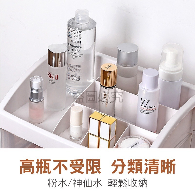 🔥大容量收納🔥桌面多層收納架 化妝品收納盒 文具收納 桌面多功能收納架 浴室置物架 桌面收納 臥室收納 透明抽屜-細節圖5