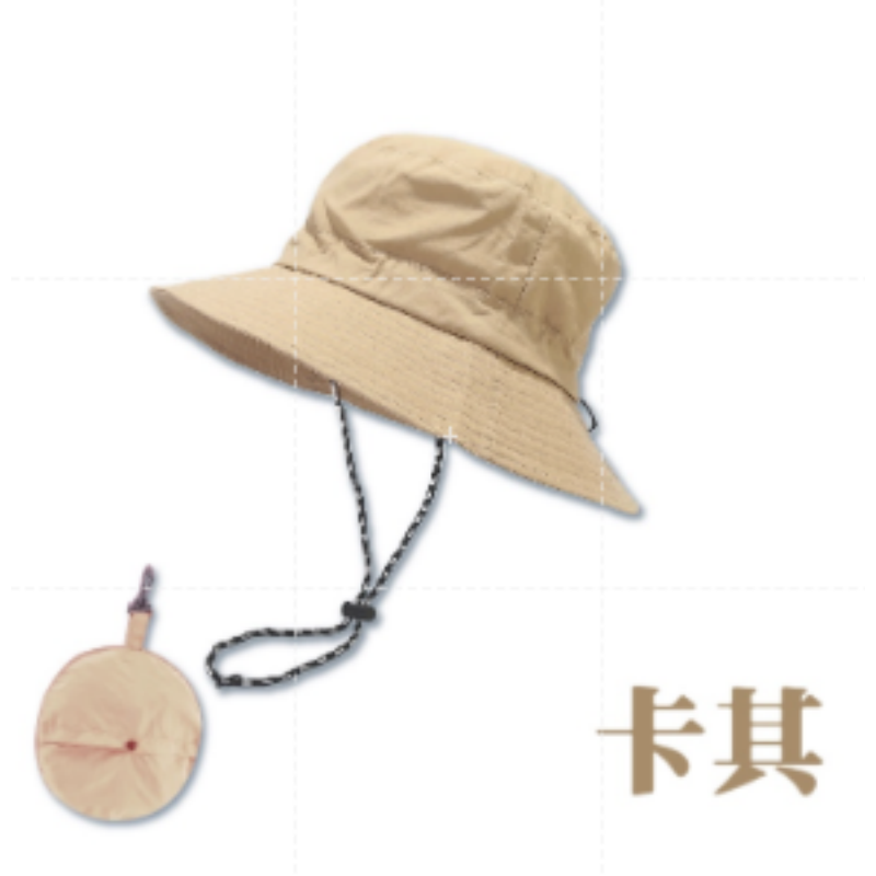6.【卡其】折疊漁夫帽