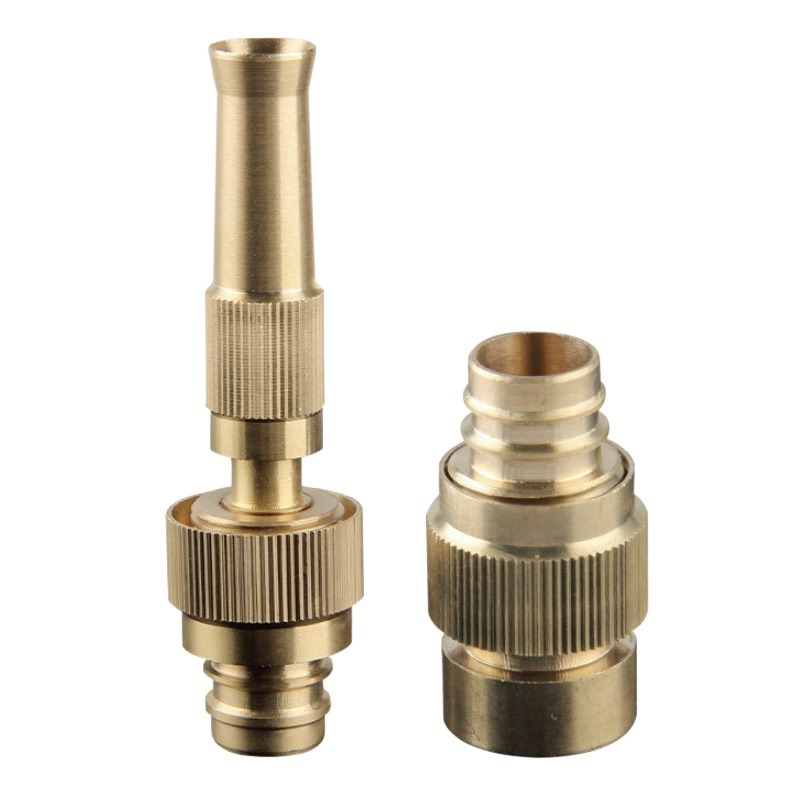 🔥純銅材質🔥直噴槍套裝 澆花噴槍 4分6分奶嘴水槍 水管噴槍 高壓水槍 洗車快接頭 直水槍 高壓水槍 澆花噴頭-細節圖2