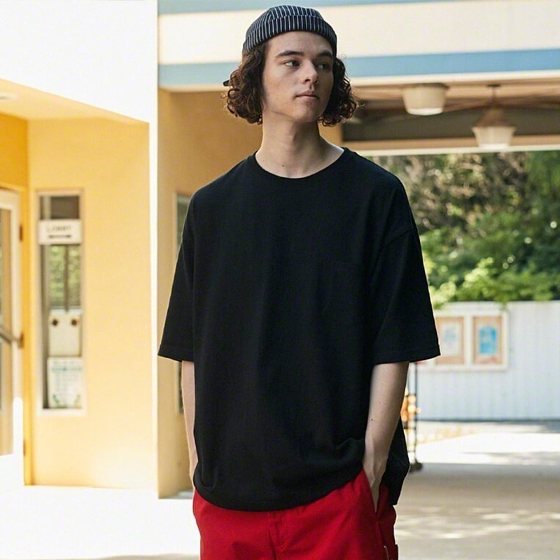 🌟日系穿搭🌟寬版口袋短T United Athle 5.6OZ 落肩T恤 寬版口袋上衣 寬版T恤 上衣 FUS-細節圖5