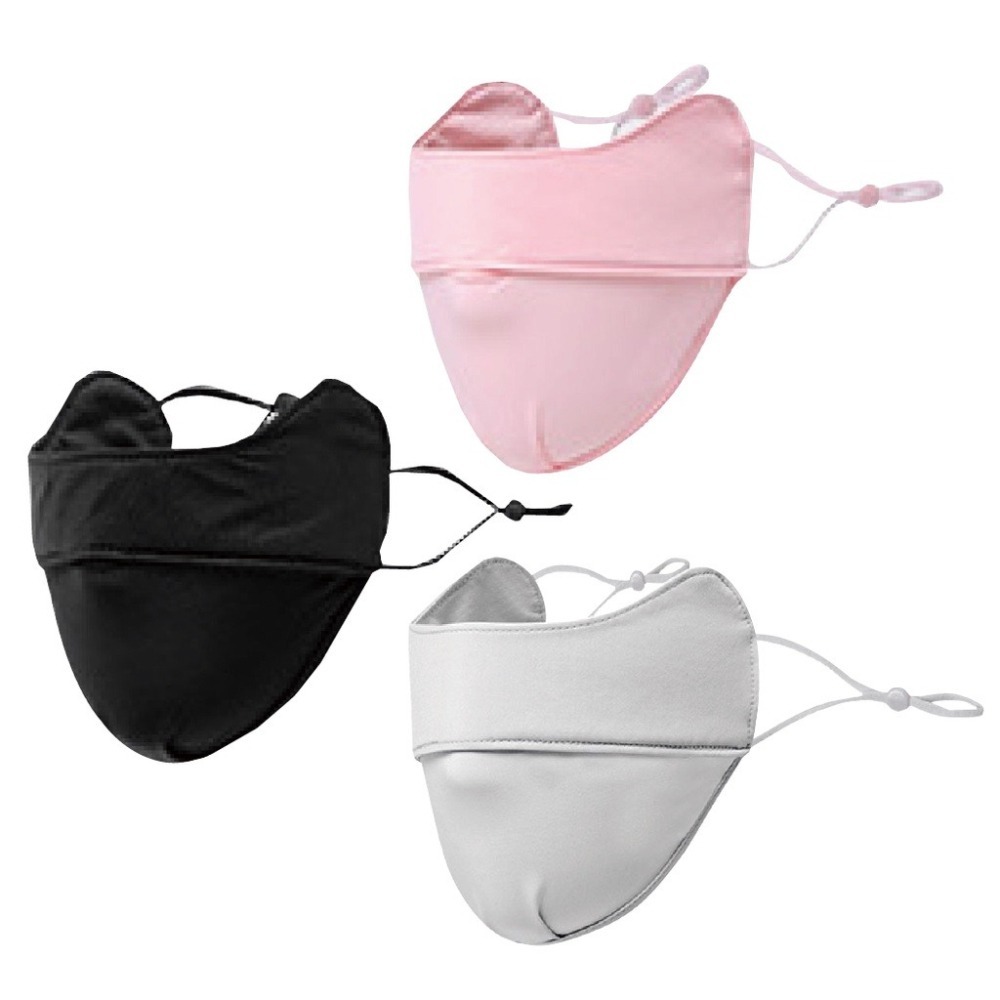 🔥冰絲防曬🔥防曬口罩 冰絲面罩 防紫外線口罩 遮陽口罩 冰絲防曬面罩透氣男女薄款面罩 遮陽防晒 R31 透氣 舒適-細節圖2