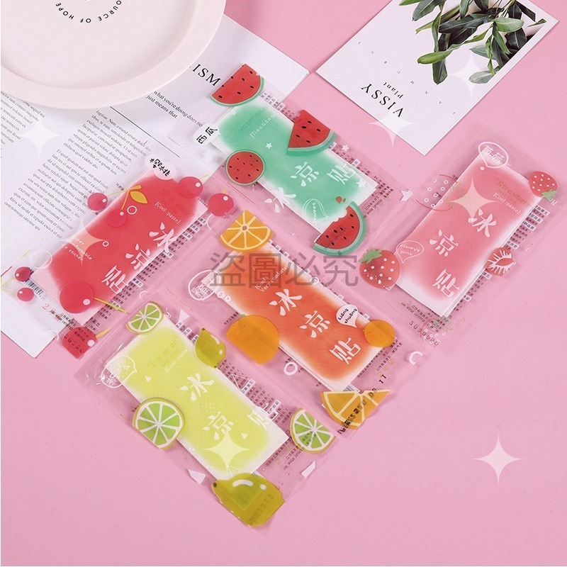 🔥防暑降溫🔥水果冰涼貼退熱貼 可愛降溫冰貼 冰涼貼片 水果味 涼感貼 消暑散熱貼 夏天降溫貼 戶外降溫 冰涼降溫貼-細節圖3