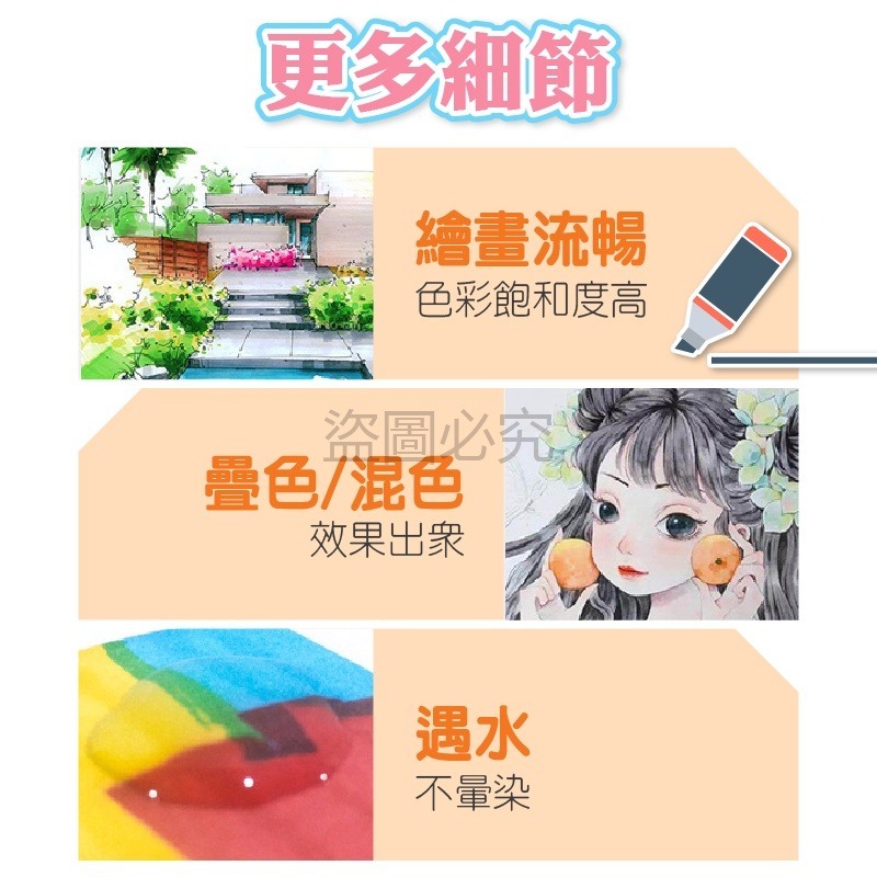 🔥免運附筆袋🔥雙頭馬克筆油性馬克筆 馬克筆多色馬克筆 雙頭繪筆油性彩色筆 塗鴉筆 美術筆 彩色筆 繪畫筆 麥克筆-細節圖5