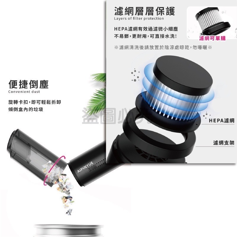 🔥公司貨附保固🔥無線手持吸塵器 無線吸塵器 車用吸塵器 手持吸塵器 吸塵器 汽車吸塵器 兩用吸塵器 汽車吸塵器-細節圖4