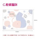C粉紫貓咪 廚房防油貼紙60*90cm