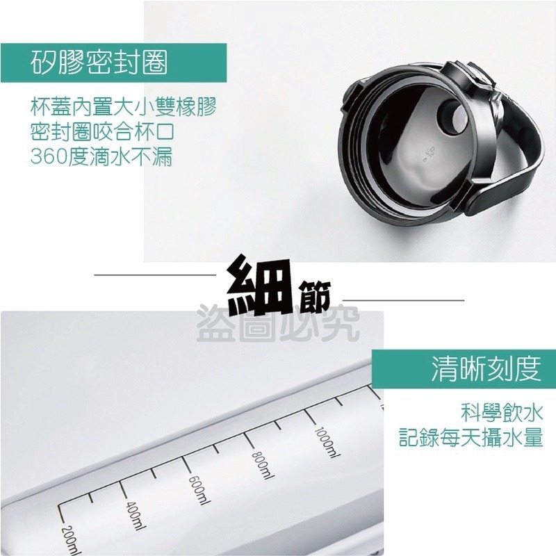 🔥最低價🔥健身水壺 運動水壺 2000ML運動大水壺 吸管水壺 外出超大水壺 大容量水壺 彈蓋水壺 手提式透明水壺-細節圖3