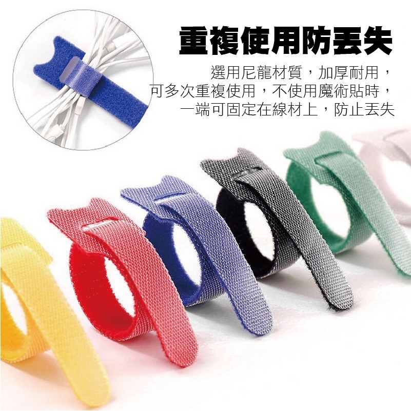 ✨反覆使用✨魔術貼收納綁帶 理線器 多功能魔術貼 集線帶 魔鬼氈收納 電線收納 束線帶 集線束帶 理線帶 收納束帶-細節圖7