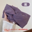 寬邊交叉髮帶 紫色