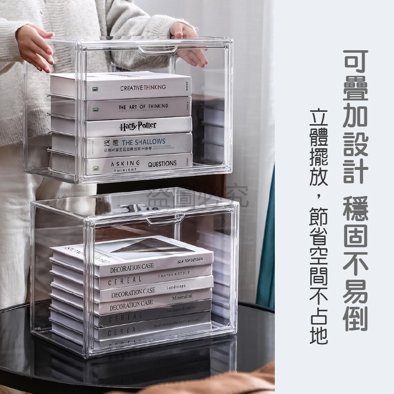 🚀防水防塵🚀多用途收納盒 透明展示盒 公仔包包展示 透明鞋盒 手辦玩具展示 收納盒 收納箱 書本防塵 透明收納展示-細節圖3