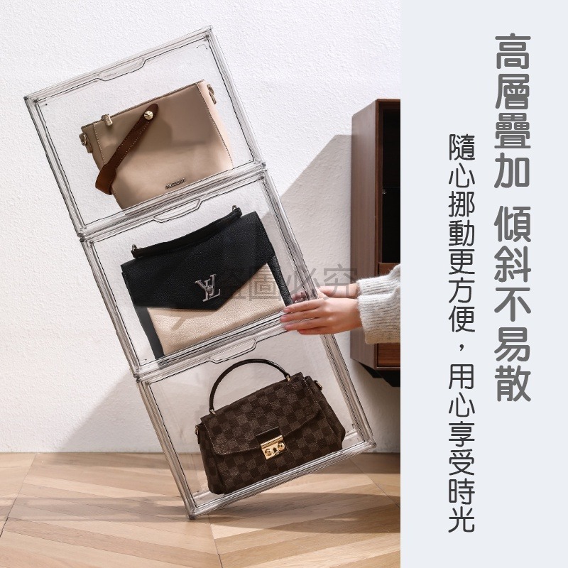 🚀防水防塵🚀多用途收納盒 透明展示盒 公仔包包展示 透明鞋盒 手辦玩具展示 收納盒 收納箱 書本防塵 透明收納展示-細節圖7