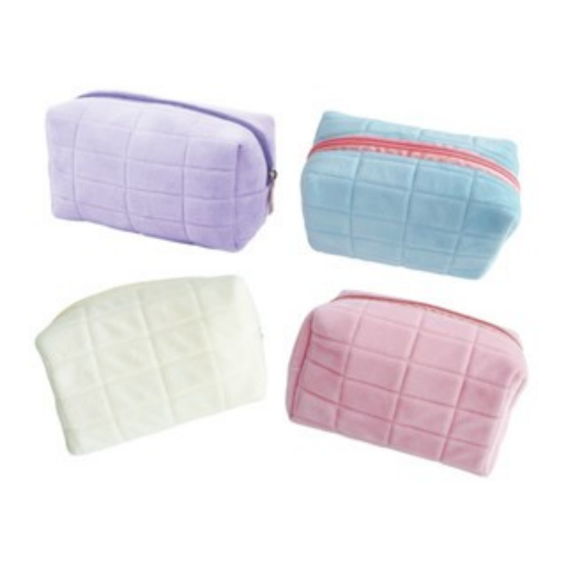 🔥容量加大🔥絨面化妝包 網美系化妝包 萬用包 筆袋 毛絨包 旅行化妝包 化妝品收納包 枕頭包 化妝袋 旅行洗漱包-細節圖2