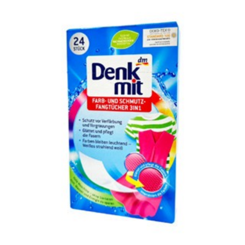 🔥台灣發貨🔥德國DM 護色魔布 24片 Denkmit 洗衣 魔布 防染色紙 防染巾 防染布  彩色護色 防染紙-規格圖4