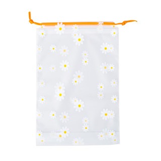 🔥低價出清🔥小花拉繩束口袋 簡易包裝袋 洗潄包 磨砂束口袋 防水束口袋 抽繩袋 小物分裝 內衣收納袋 整理袋 旅行袋-細節圖3