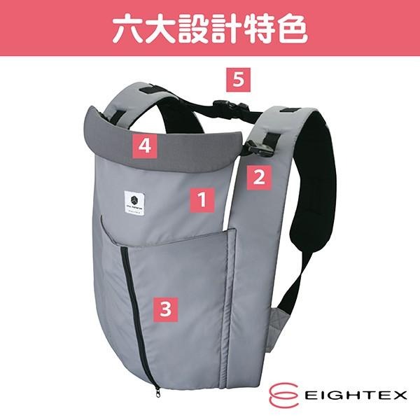 【台灣總代理】日本製Eightex-桑克瑪為好Cube五合一多功能背巾(灰)-細節圖5