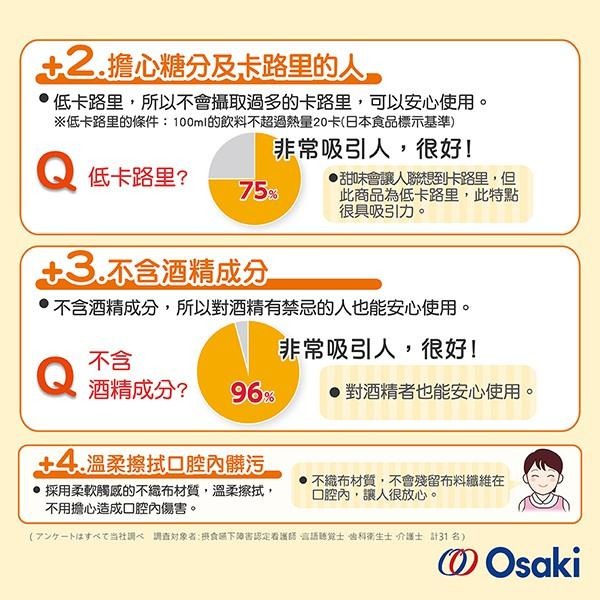 【Osaki 大崎】日製口腔護理專用濕紙巾(柑橘風味)(樂齡/居家照護/長照)-快速出貨-細節圖4