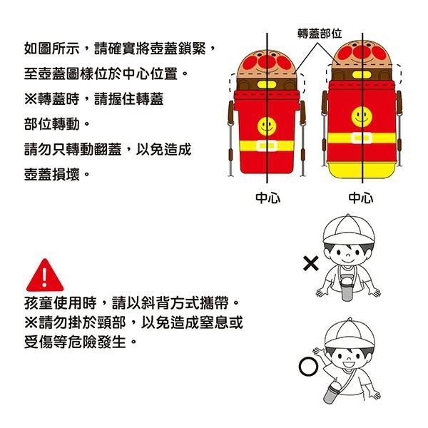 【正版公司貨】ANPANMAN 麵包超人-AN麵包超人造型吸管保冷水壼400ml-快速出貨-細節圖8