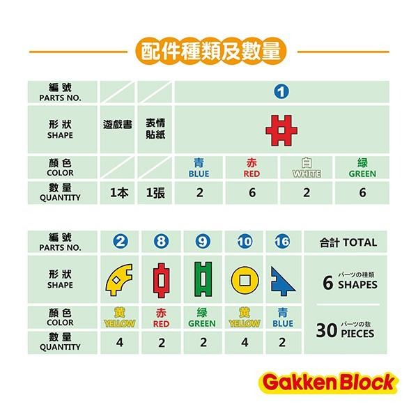 【總代理出貨】Gakken益智積木-歡樂小派對-孩子的第一套積木遊戲書(1Y+)(STEAM教育玩具)-快速出貨-細節圖3