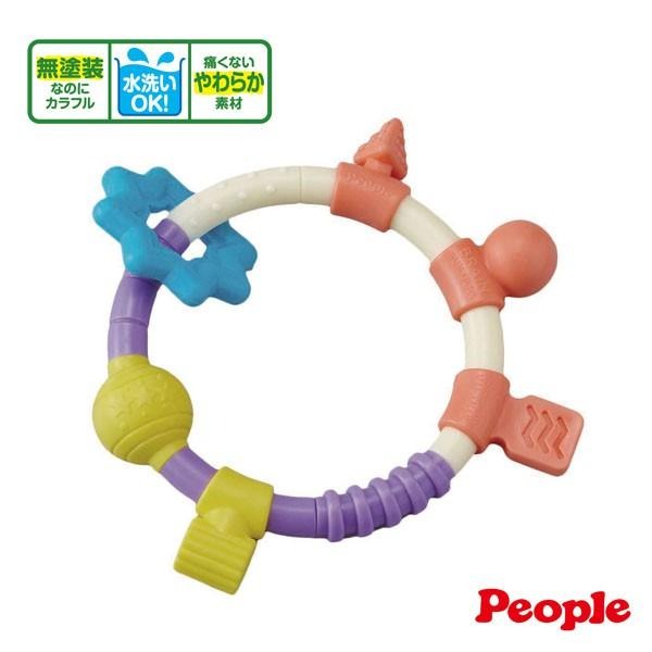 【台灣總代理】日本 People -環狀手搖鈴咬舔玩具(固齒器/安撫玩具)(4m+)-快速出貨-細節圖3