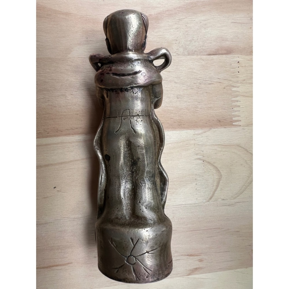 明清古董善財童子！是觀音菩薩的隨侍！其法像極具靈動，整體銅材質穩重。今特來找恩公，能捨難捨的人即開了善財的好緣份輕鬆得寶-細節圖7