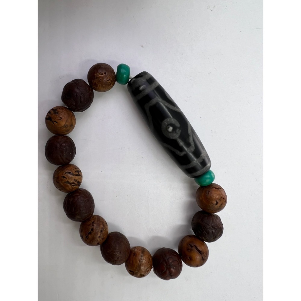 六眼天珠星月菩提手鍊西藏天珠6眼老天珠特殊紋路充分展現神秘能量就此釋出接地氣元氣up實物拍攝-細節圖7