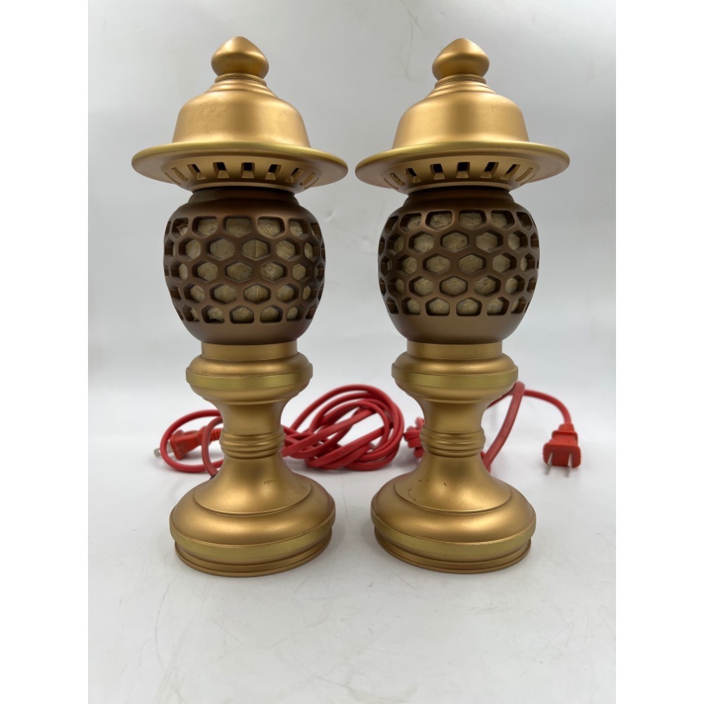 台灣製供佛純銅手染光明燈+純銅香爐很重真材實料一起賣只要六千原是供千手觀音用已移駕至大廳所以釋出給有需要的朋友可省很多錢-細節圖9