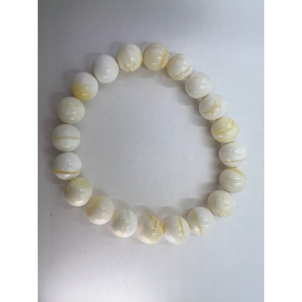 老大爺老貨天然硨磲圓珠手鍊手環優選特級品 單顆約10mm照片為精過挑選台灣現貨立馬寄出照片為樣品-細節圖5