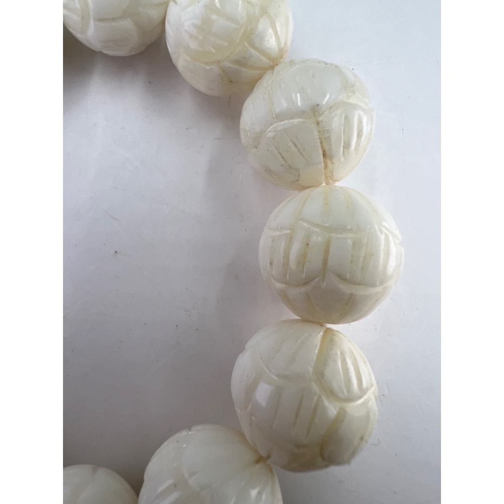 老大爺老貨天然硨磲蓮花 手珠 手鍊手環雕刻 蓮花造型珠 優選特級品 約快到16mm 照片為精過挑選實物台灣現貨立馬寄出-細節圖2